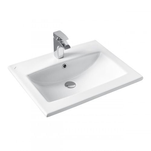 Раковина керамическая Aquaton 1WH501606 60х50 накладная цвет белый 1 отверстие под смеситель