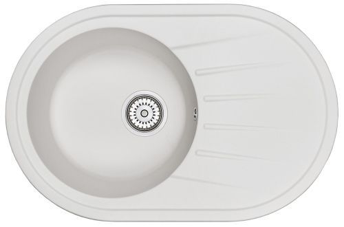 Кухонная мойка Granula 7601, БЕЛЫЙ 76х50 цвет белый поверхность матовая