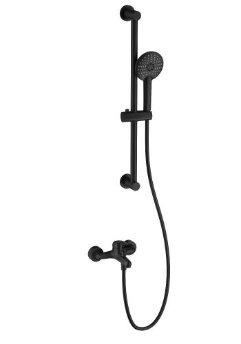 Душевой гарнитур со смесителем Wonzon & Woghand WW-4560-MB настенный черный