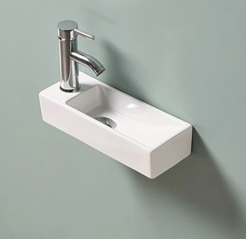 Раковина керамическая Gid Suspendido 61128R 38х15 подвесная цвет белый 1 отверстие под смеситель