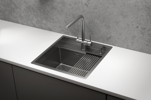 Кухонная мойка Granula Kitchen Space 5051, СТАЛЬ САТИН 50х51 цвет сталь сатин поверхность матовая