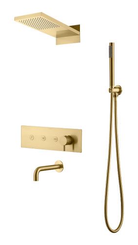 Душевая система Boheme Fusion 130-2-MG встраиваемая цвет золото матовое