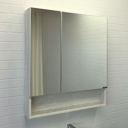 Зеркало-шкаф Comforty Никосия 00-00006163CF 70х14х80 подвесной цвет дуб белый