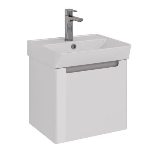 Тумба под раковину LeMark Buno mini LM05BM45T 43х35х39 подвесная цвет белый/серый