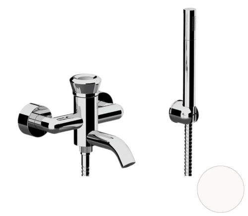 Смеситель для ванны Remer Element ET02BO настенный белый