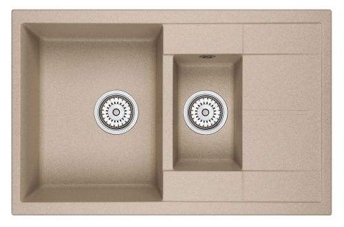 Кухонная мойка Granula 7802, ПЕСОК 78х50 цвет бежевый поверхность матовая