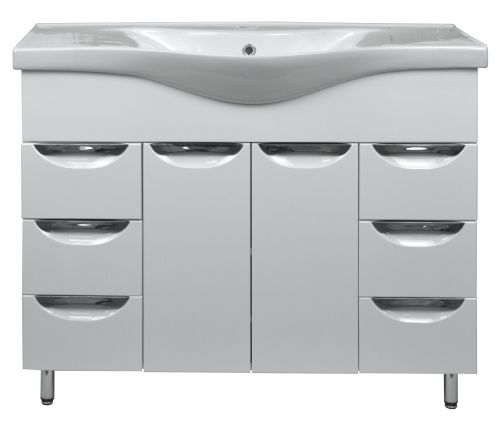 Тумба с раковиной Loranto CS00070807 100х35х84 напольная цвет белый глянцевый