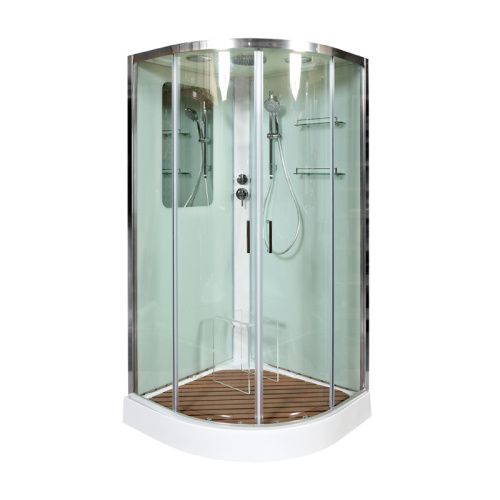 Душевая кабина AvaCan A01 100х100 четверть круга с крышей ориентация универсальная