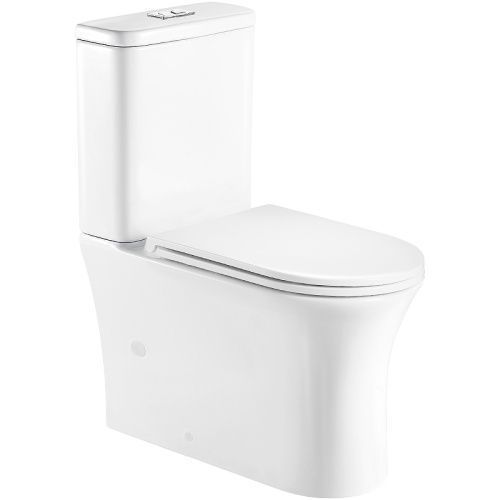 Унитаз напольный с бачком WeltWasser WW TELBACH 001GL-WT (10000003776) белый глянцевый с сиденьем микролифт безободковый душевой смыв