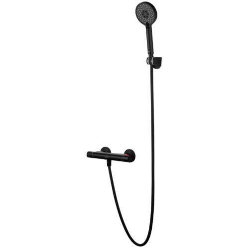 Смеситель для душа Wonzon & Woghand Inn WW-B2005-A-MB настенный черный с термостатом