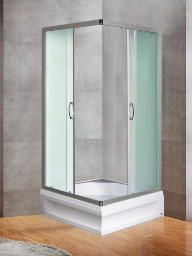 Душевой уголок River MORAVA 10000001301 80х80 стекло матовое профиль хром матовый без поддона