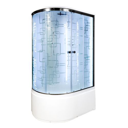 Душевая кабина AvaCan EM5012RLED 120х90 асимметричная с крышей ориентация правая