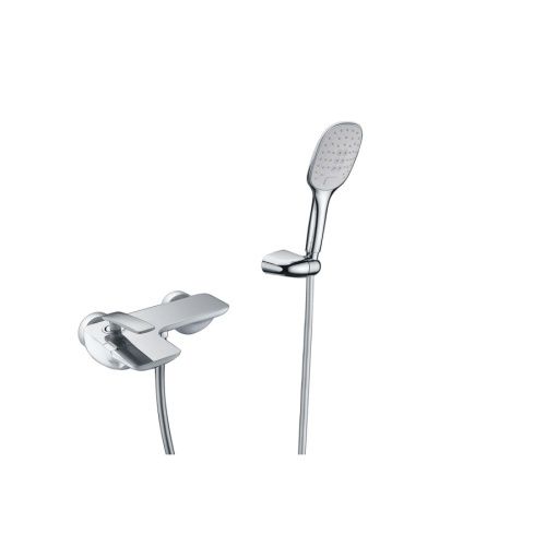 Смеситель для ванны и душа Timo Helmi 4014/00-16Y настенный хром/белый глянцевый