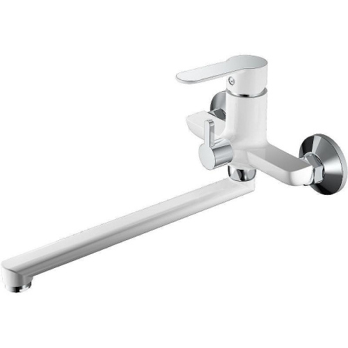 Cмеситель для ванны и душа Haiba HB22557-8 настенный белый/хром