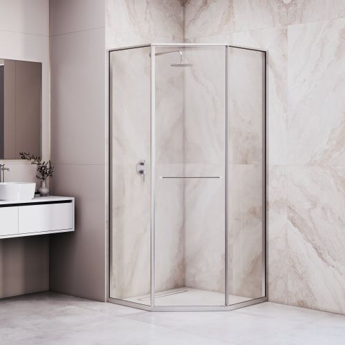 Душевой уголок RGW 33328299-11L 90х90 стекло прозрачное профиль хром глянцевый без поддона