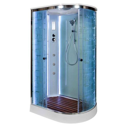 Душевая кабина AvaCan EM1511LLED+GM 110х80 асимметричная с крышей ориентация левая