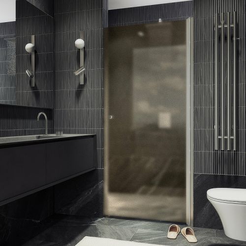 Душевая дверь Maybah Glass MGD-811-5 90х198 стекло тонированное профиль хром матовый