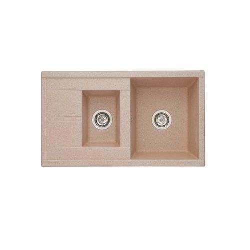 Кухонная мойка Aquaton Делия 1A716232DE220 87х51 цвет песочный поверхность матовая