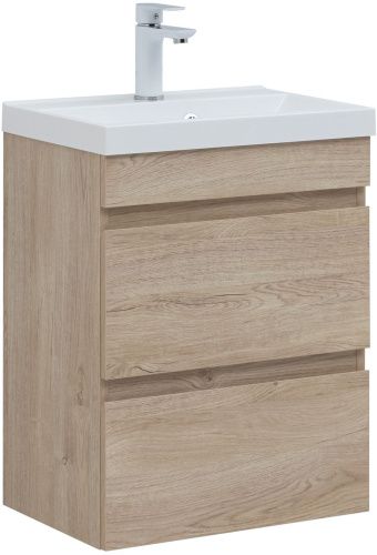 Тумба под раковину Aquanet Нота NEW 00334196 49х34х61 подвесная цвет светлое дерево