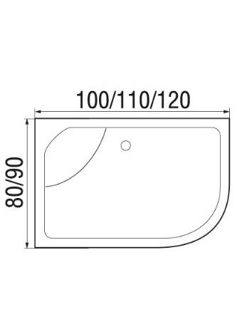 Душевая кабина River NARA 110/80/44 MT L (10000002818) 110х80 асимметричная с крышей ориентация левая - фото 3