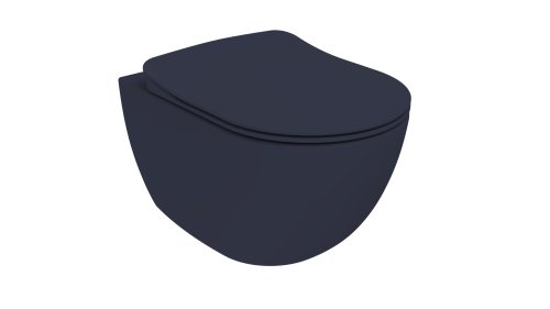 Чаша унитаза подвесная Creavit Free FE322-11BM00E-0000 цвет серый матовый без сиденья душевой смыв