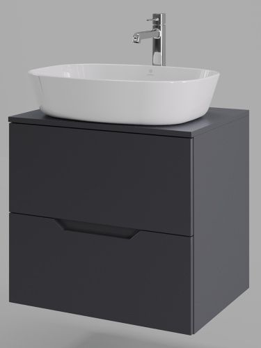 Тумба с раковиной Orange Line Li-60TugMDF+B08-500W 61х46х70