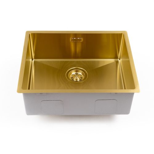Кухонная мойка Grandex Aqua 5041741 54х44 цвет золото поверхность матовая