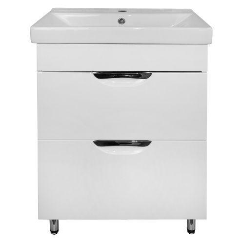 Тумба с раковиной Loranto Соло CS00091378 60х48х88 напольная цвет белый глянцевый