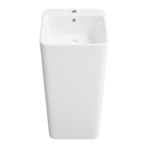 Раковина из сантехнического фарфора Wellsee Callipy Art 33890300S 40х40 напольная цвет белый глянцевый 1 отверстие под смеситель