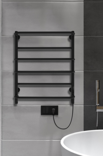 Полотенцесушитель Indigo Europe Lux LELLE60-50BRRt 53х60 электрический черный муар