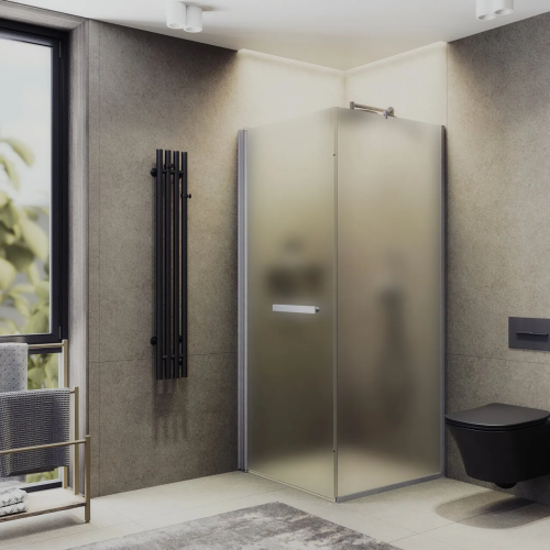 Душевой уголок Maybah Glass MGY-1318-5 90х90 стекло тонированное профиль хром без поддона