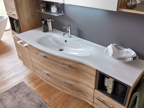 Раковина из минерального литья Marlin 3160motion MNWM150R 150х49 подвесная цвет белый 1 отверстие под смеситель