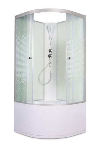 Душевая кабина AvaCan L910N 100х100 четверть круга без крыши ориентация универсальная