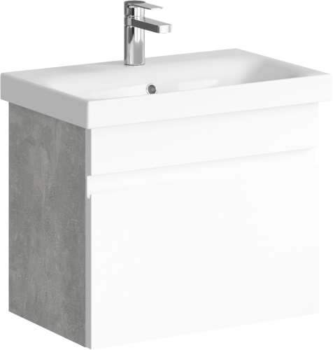 Тумба под раковину Aqwella Y SRT0106BS 56х36х46 подвесная цвет белый/серый