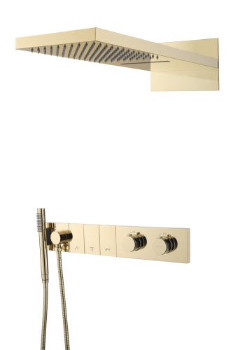 Душевая система Boheme Zodiac 133-G встраиваемая цвет золото с термостатом