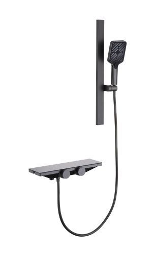 Смеситель для ванны и душа Fmark FS24Q-03 настенный графит