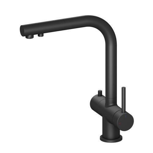 Смеситель Timo Saona 2356/03FL на мойку черный матовый