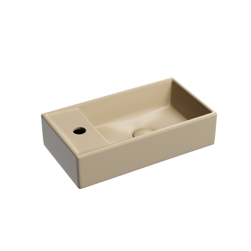 Раковина из сантехнического фарфора Ceramica Nova ELEMENT CN6051RMC 42х22 подвесная цвет капучино матовый 1 отверстие под смеситель