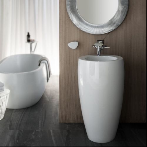 Раковина керамическая Laufen Alessi One 52 см 8.1197.1.400.104.1 напольная цвет белый 1 отверстие под смеситель