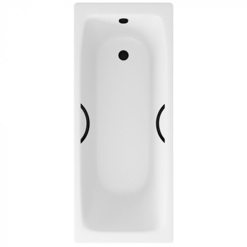 Ванна чугунная Delice Biove DLR220509RB 170х75 пристенная прямоугольная без ножек с ручками