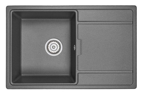 Кухонная мойка Granula 7804, ГРАФИТ 78х50 цвет графит поверхность матовая