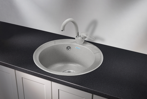 Кухонная мойка Granula Стандарт 4802, БАЗАЛЬТ 48х48 цвет базальт поверхность матовая