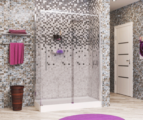 Душевая дверь Wasserkraft 58R30 130х200 стекло прозрачное профиль хром глянцевый - фото 4