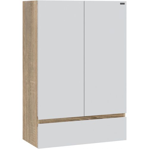 Шкаф СанТа Марс 700413 60х30х90 подвесной цвет белый/янтарный