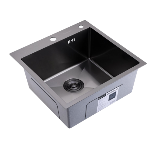 Кухонная мойка Splenka S701.5050.09 50х50 цвет графит поверхность матовая