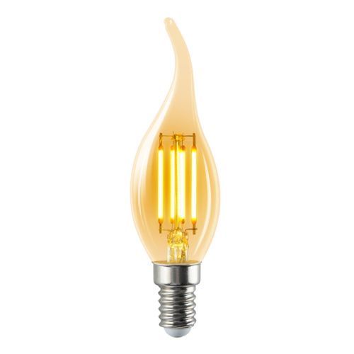 Лампа светодиодная филаментная Volpe LED-CW35-5W/AMBER/E14/VLF