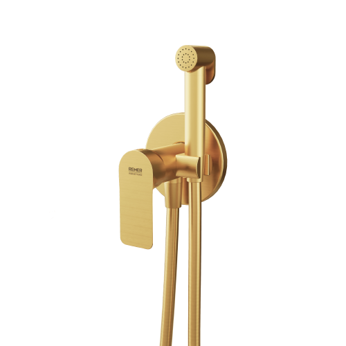 Гигиенический душ со смесителем Remer I65WBG золото брашированное