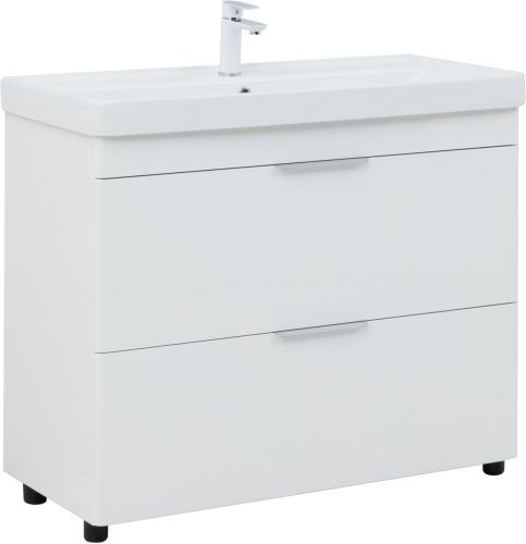 Тумба под раковину Aquanet Ирис new 00339257 99х45х79 напольная цвет белый
