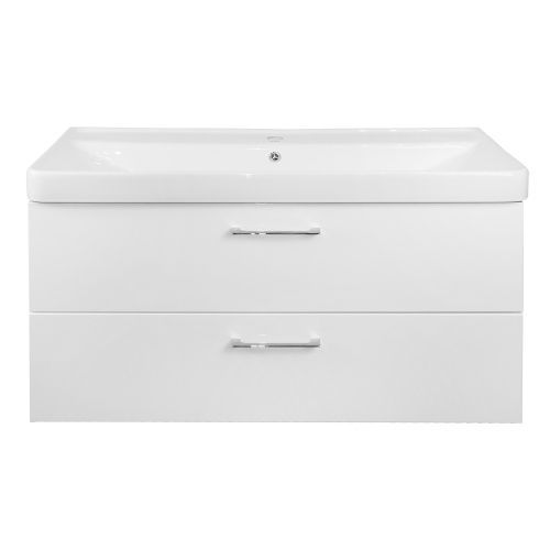 Тумба с раковиной Azario Ника CS00089923 100х48х56 подвесная цвет белый