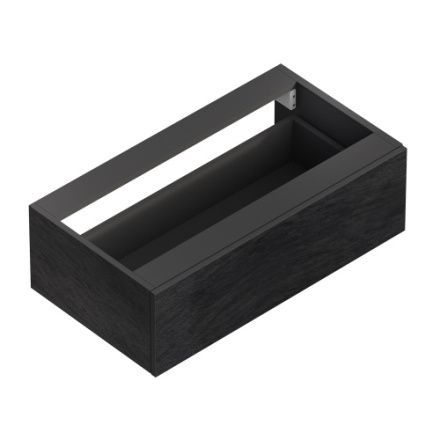 Тумба под раковину Cezares CADRO CADRO-80-1C-SO-NR-BLUM 80х46х25 подвесная цвет черный